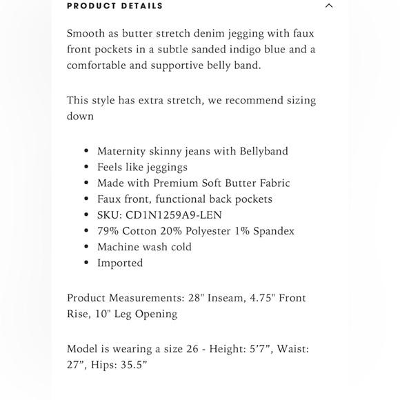 1822 Maternity Jeggings - Picture 6 of 6